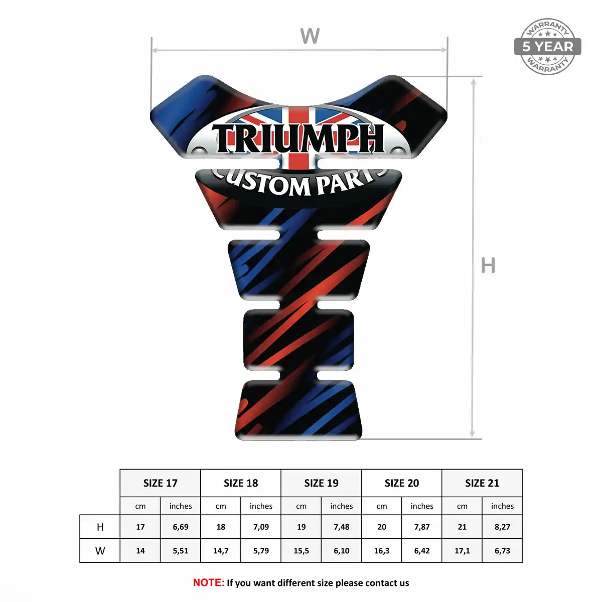 Triumph Tank Protector Guard Motorcycle Sleek Style
