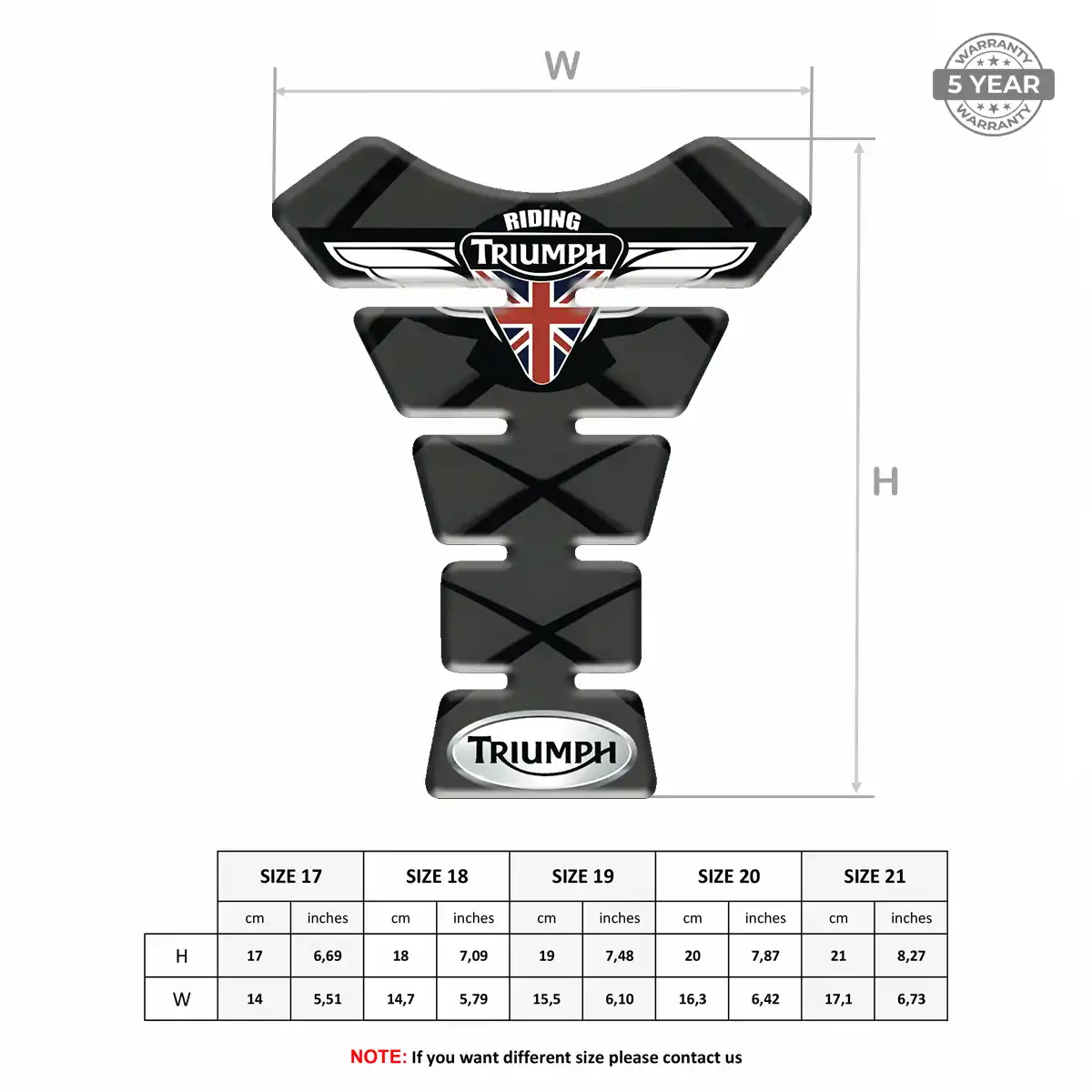 Triumph Tank Protector Guard Motorcycle Superior Craft