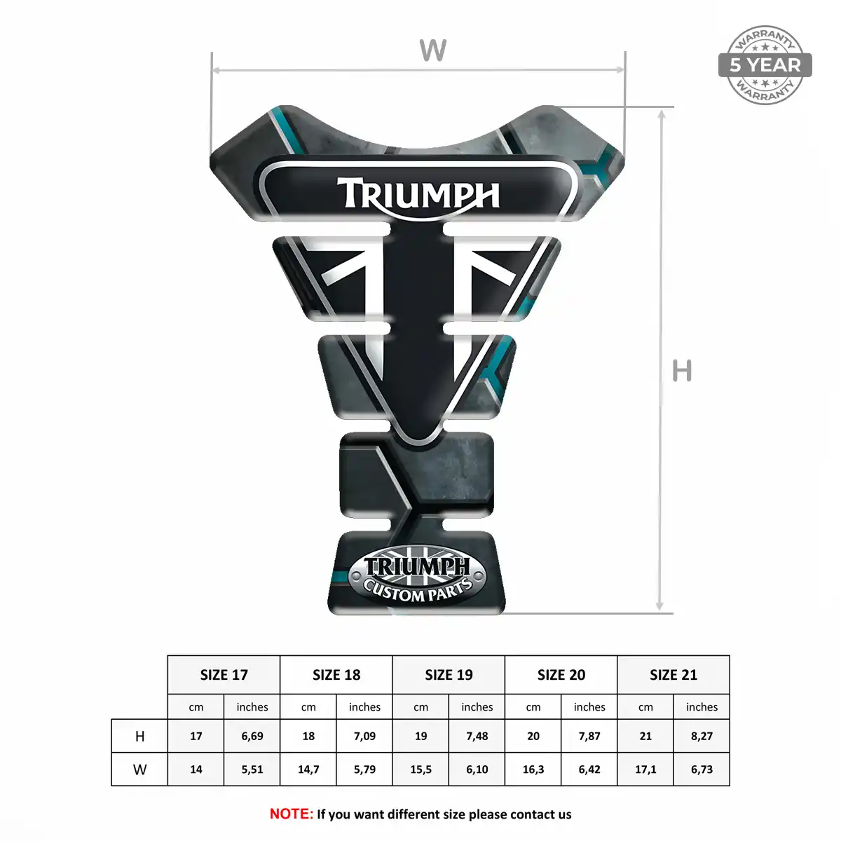 Triumph Tank Protector Guards Elite Finish