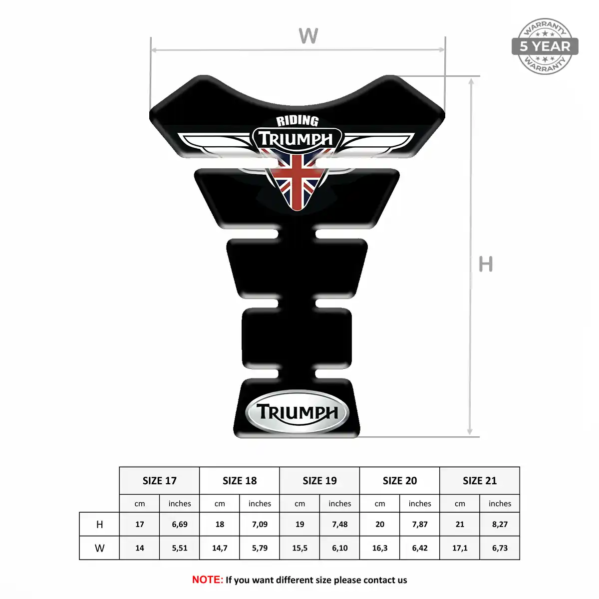 Triumph Tank Protector Guards Motorbike Elite Edition