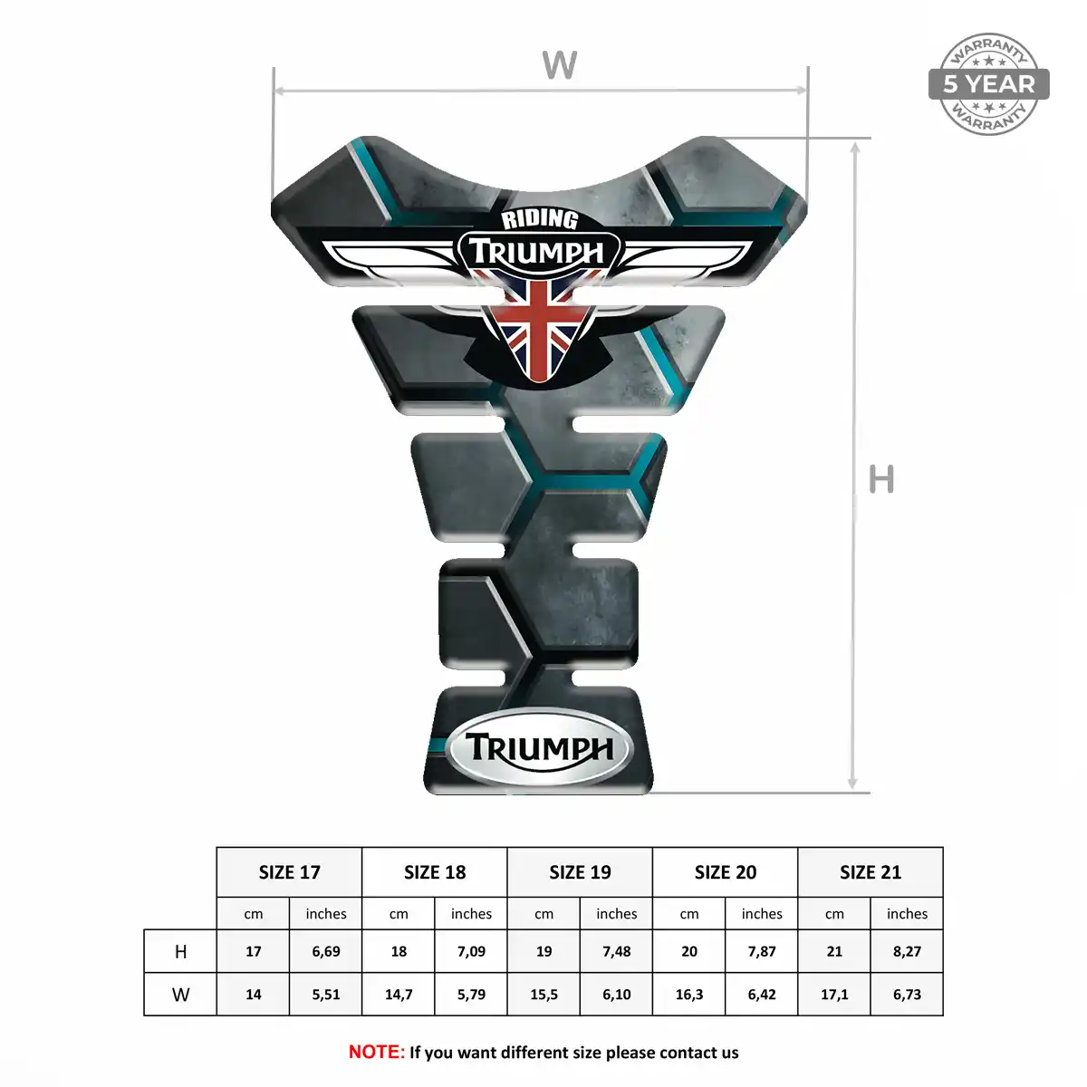 Triumph Tank Protector Guards Motorbike Prestige Line