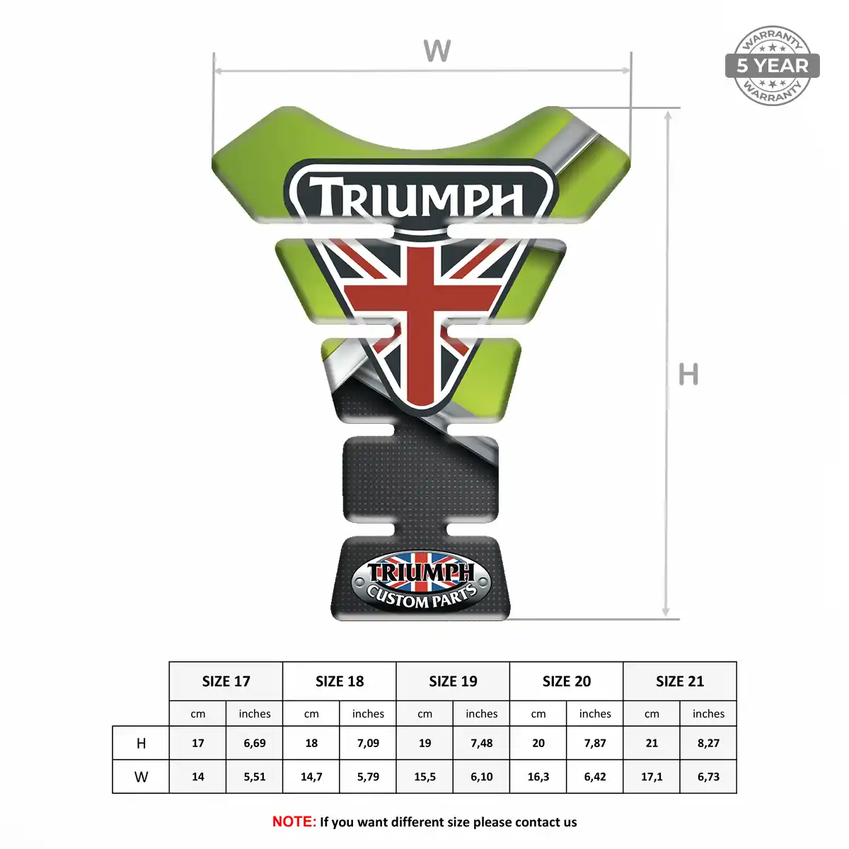 Triumph Tank Protector Guards Motorbike Prime Quality
