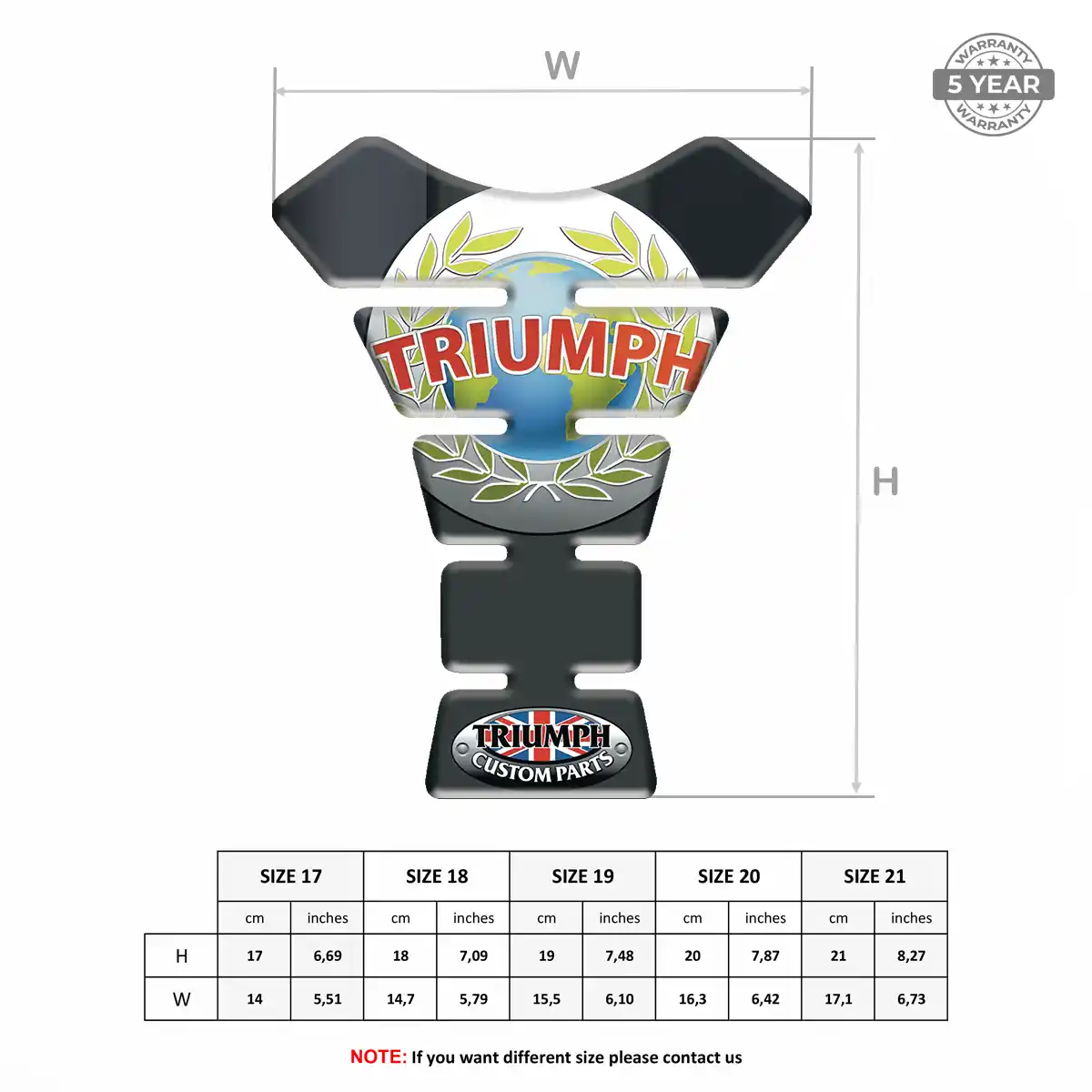 Triumph Tank Protector Guards Motorbike Signature Grade