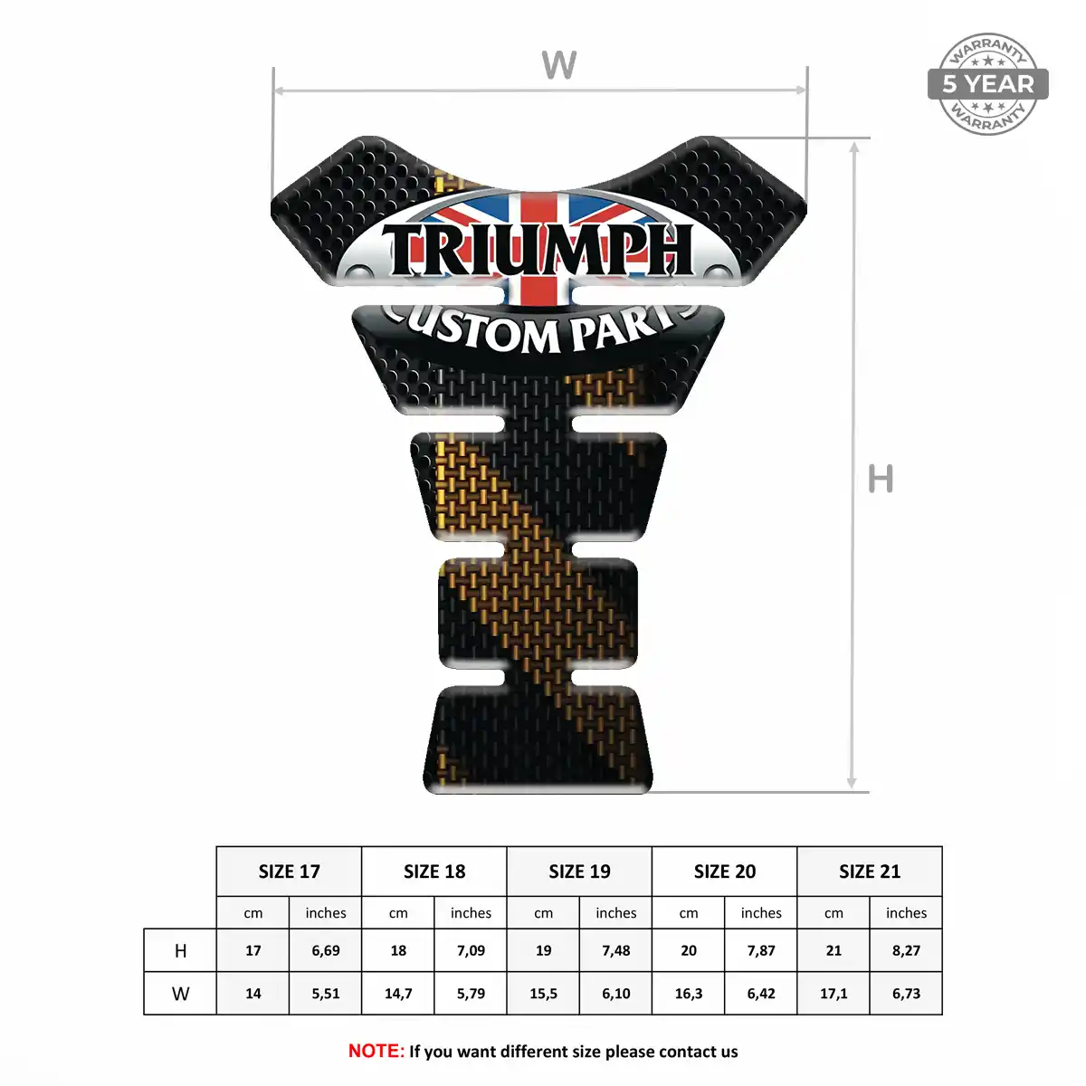 Triumph Tank Protector Guards Motorcycle Deluxe Edition