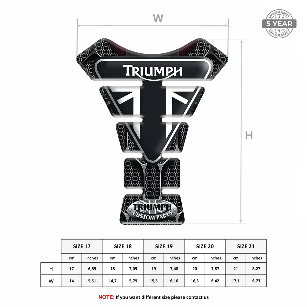 Triumph Tank Protector Guards Motorcycle Refined Design