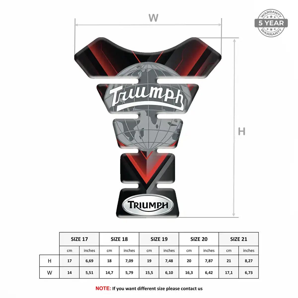Triumph Tank Protector Guards Sleek Style
