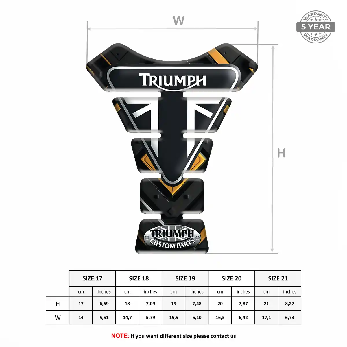 Triumph Tank Protector Motorbike Prime Quality