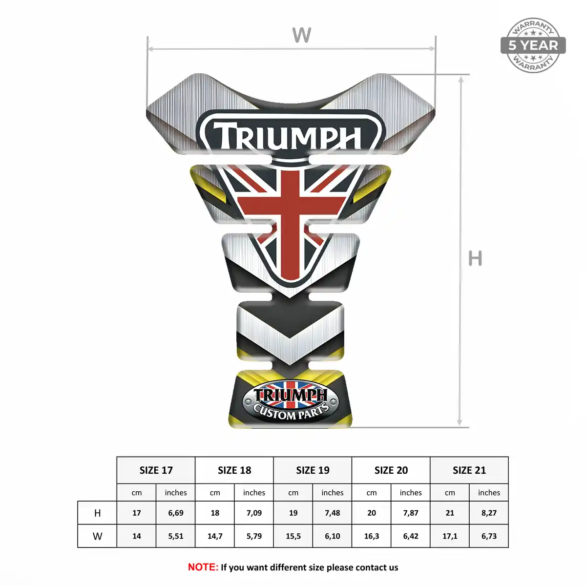 Triumph Tank Protector Motorbike Sleek Style