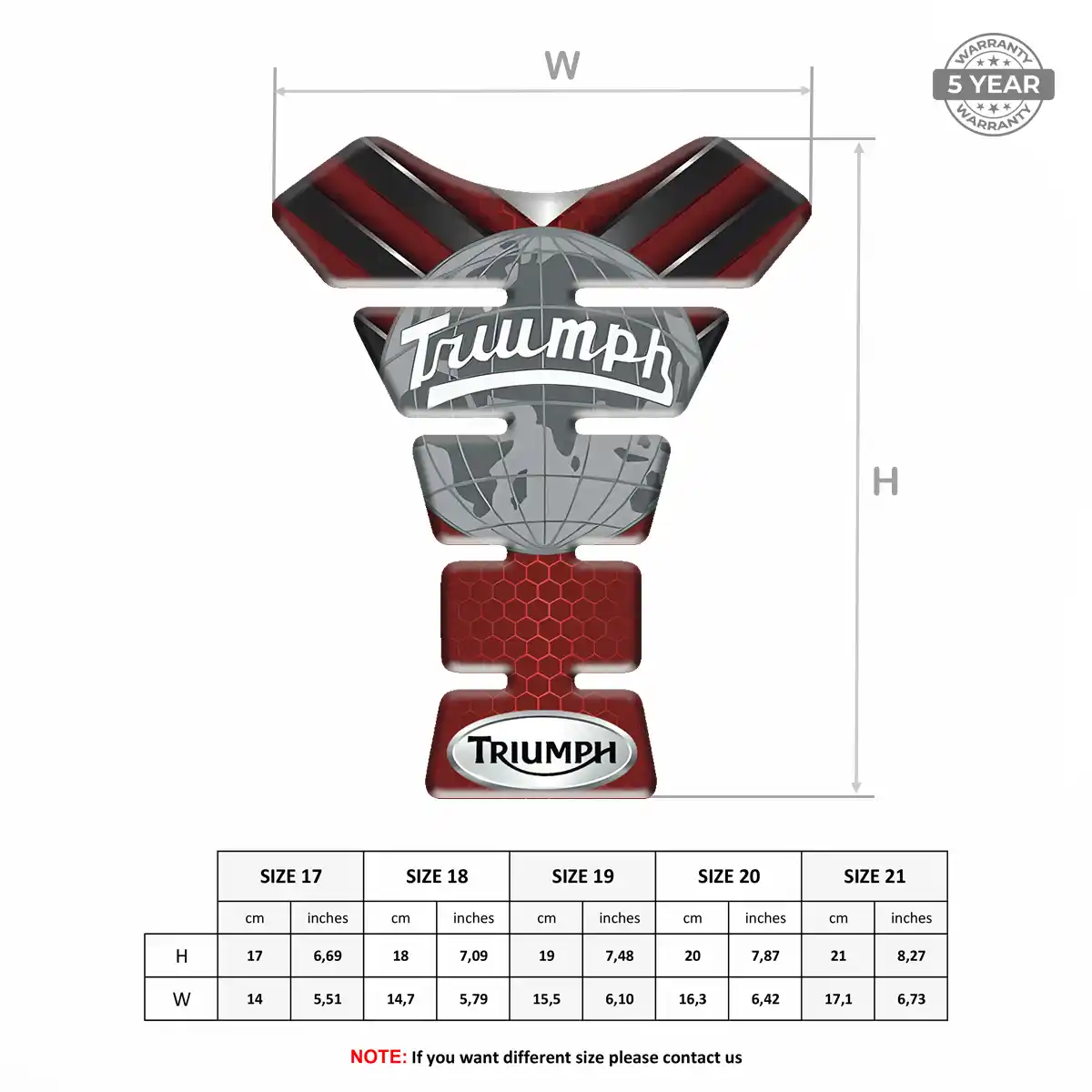 Triumph Tank Protector Motorbike Superior Craft
