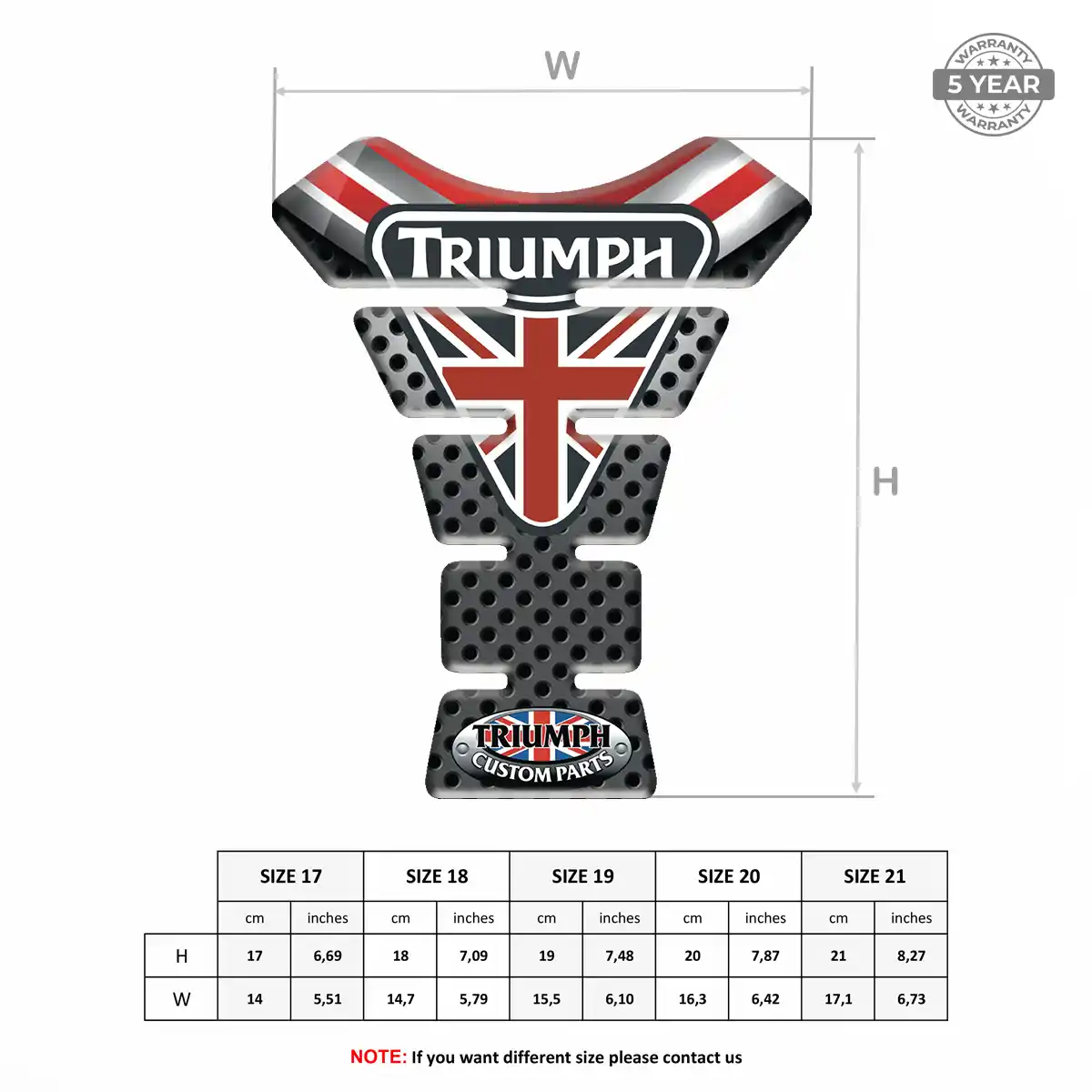 Triumph Tank Protector Motorcycle Prestige Line