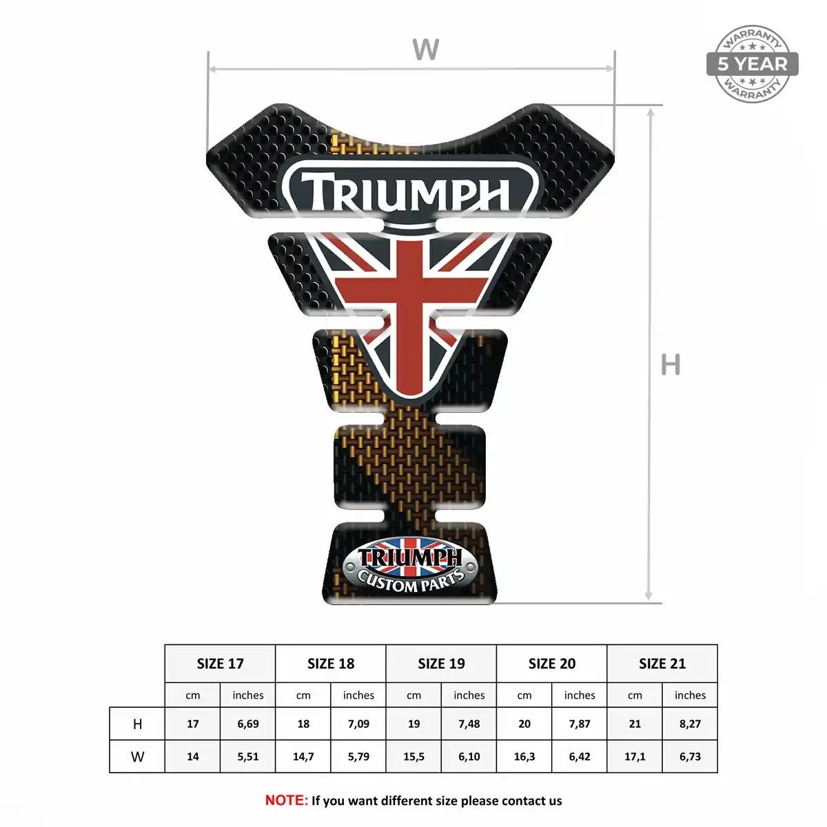 Triumph Tank Protector Pad Elite Finish