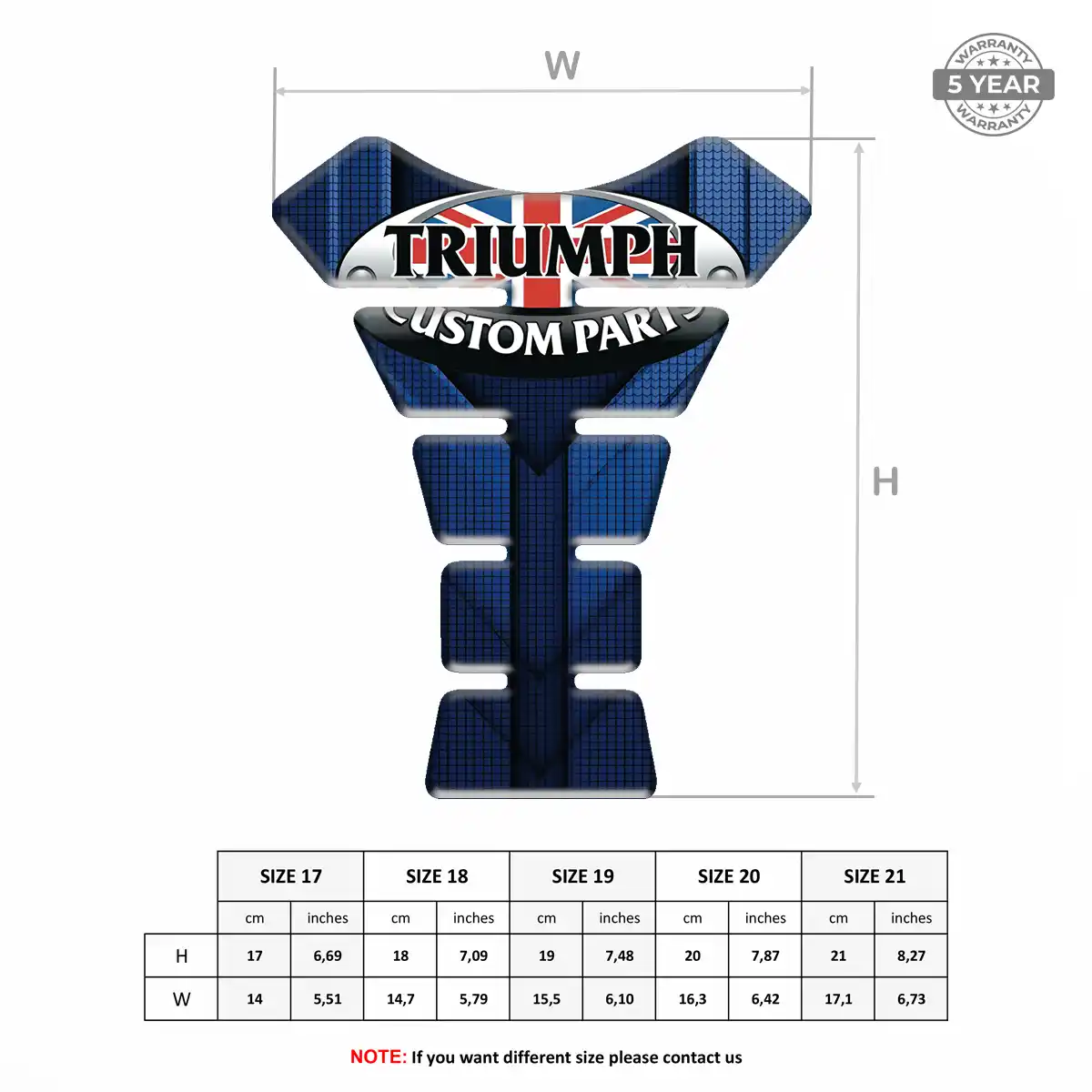 Triumph Tank Protector Pad Motorbike Deluxe Edition