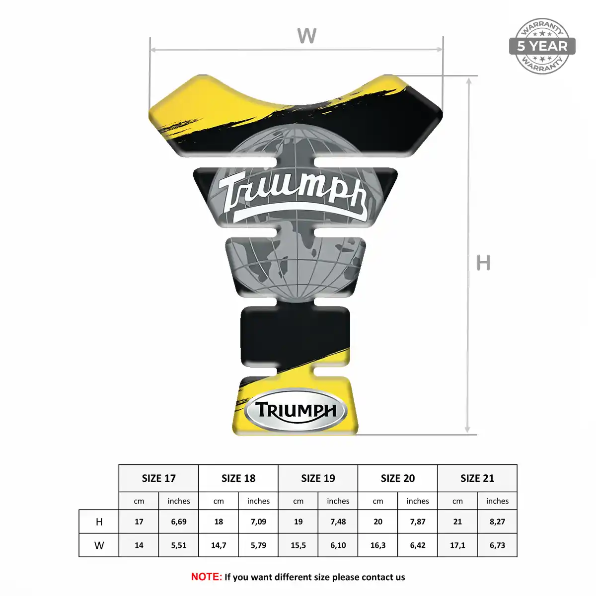 Triumph Tank Protector Pad Motorbike Elite Edition