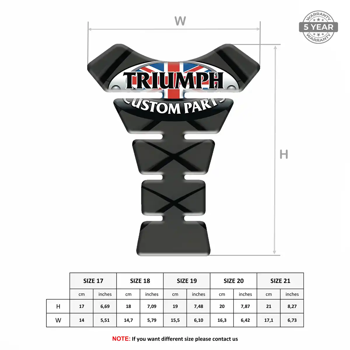 Triumph Tank Protector Pad Motorbike Prime Quality
