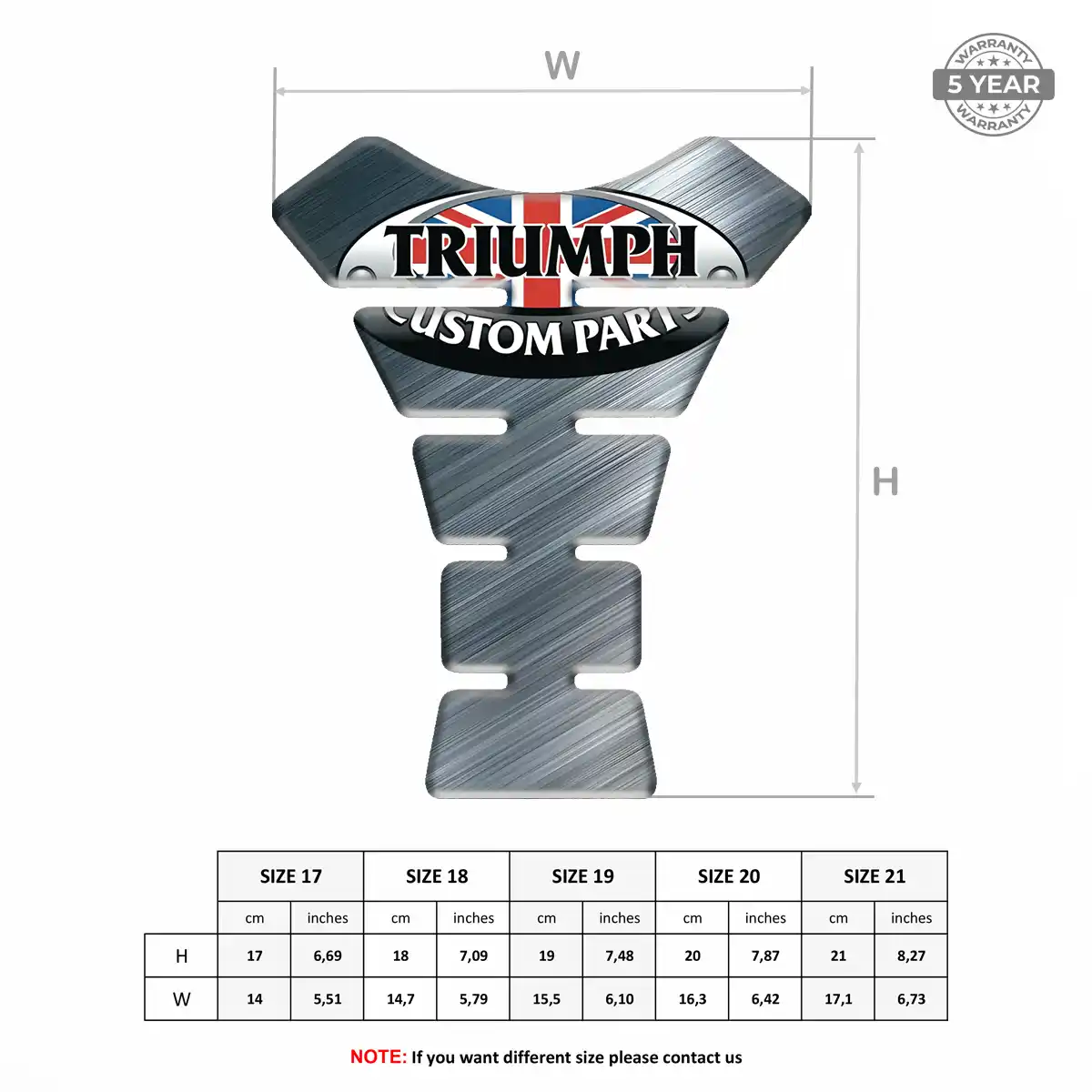 Triumph Tank Protector Pad Motorbike Signature Grade