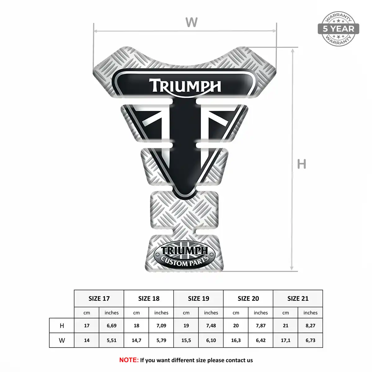 Triumph Tank Protector Pad Motorbike Sleek Style