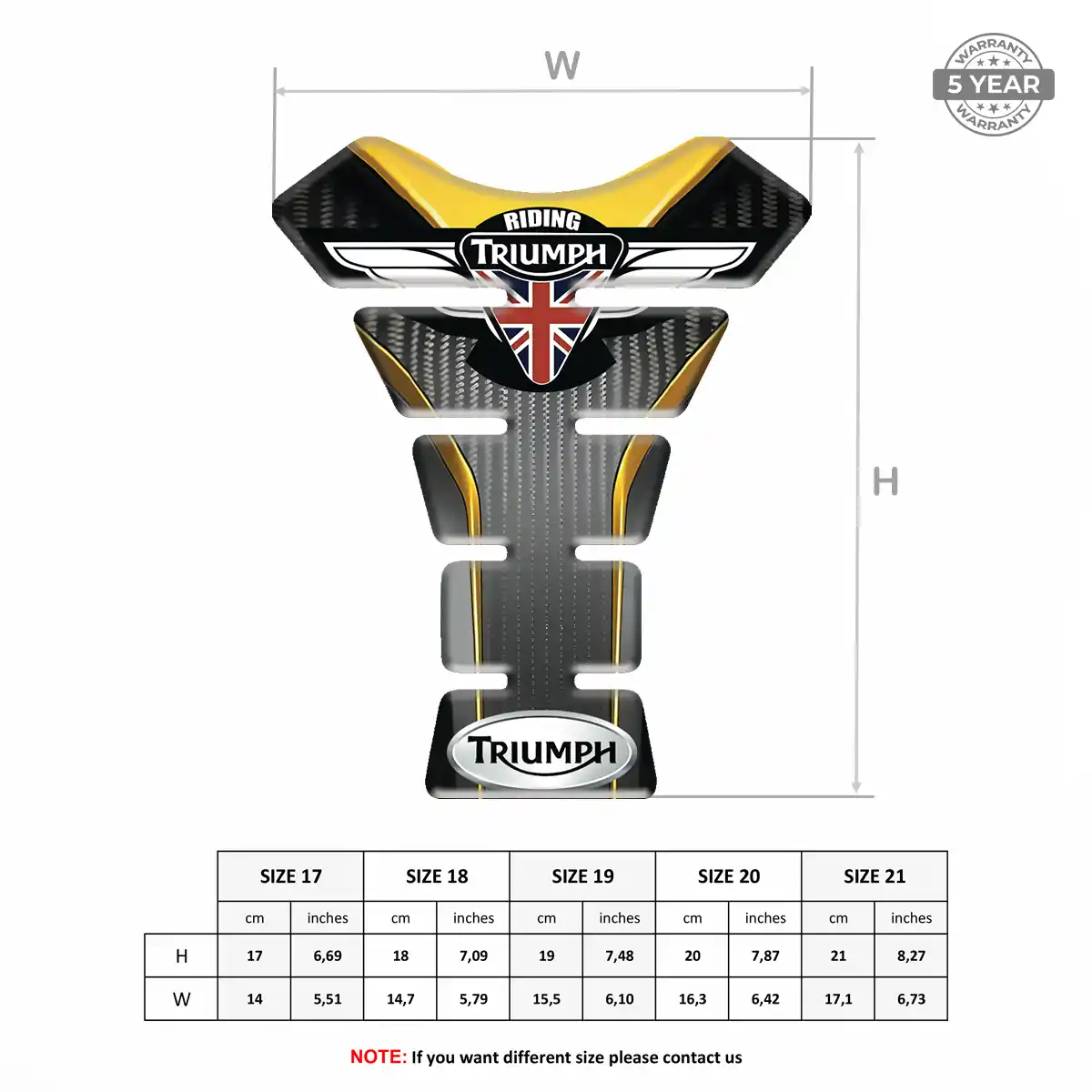 Triumph Tank Protector Pad Motorcycle Refined Design