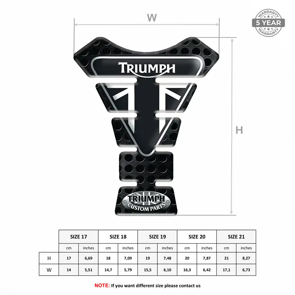 Triumph Tank Protector Pad Motorcycle Signature Grade