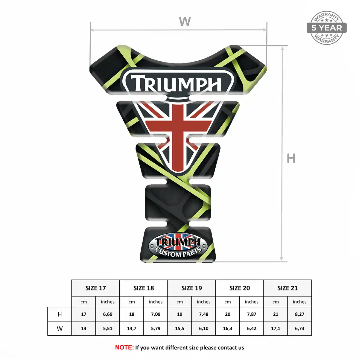 Triumph Tank Protector Pad Motorcycle Superior Craft