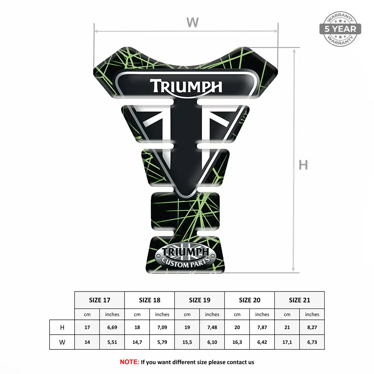 Triumph Tank Protector Pad Prime Quality