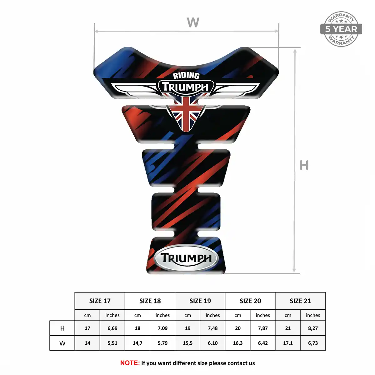 Triumph Tank Protector Pads Elite Finish