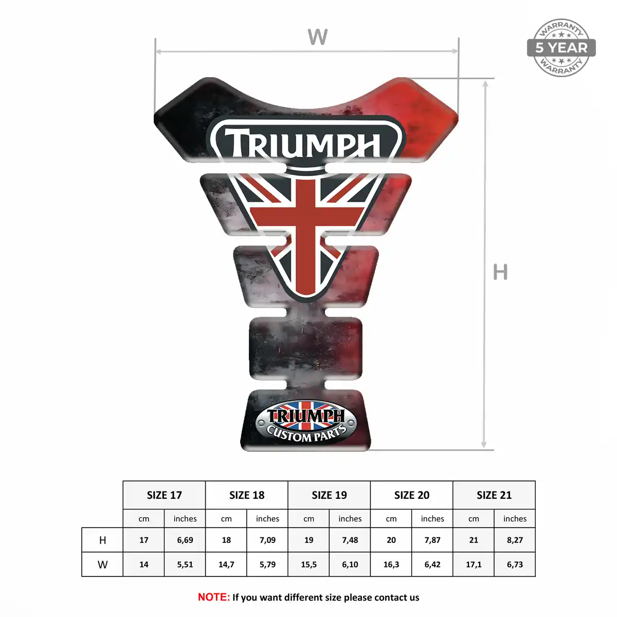 Triumph Tank Protector Pads Motorbike Refined Design