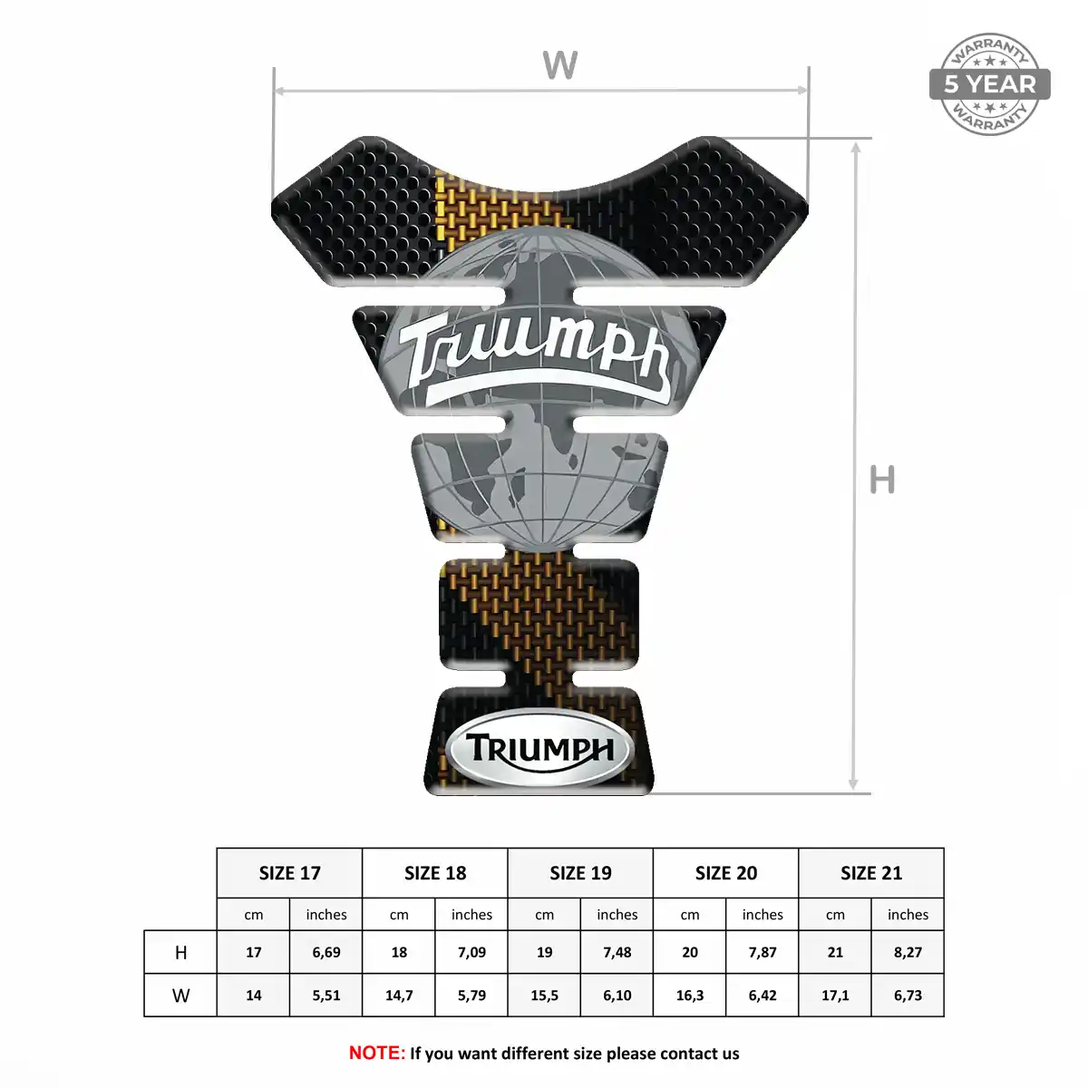 Triumph Tank Protector Pads Motorbike Sleek Style