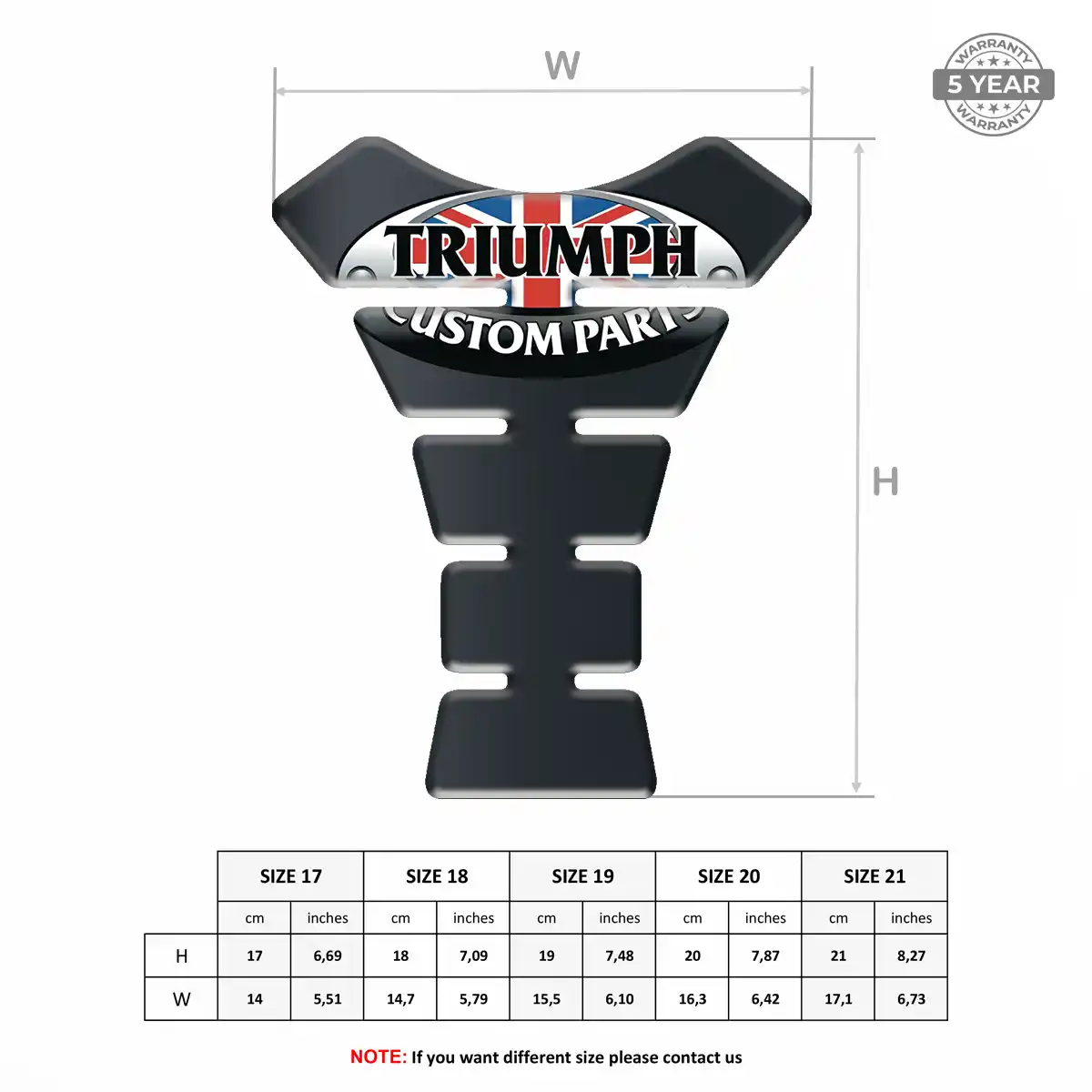 Triumph Tank Protector Pads Motorcycle Elite Finish