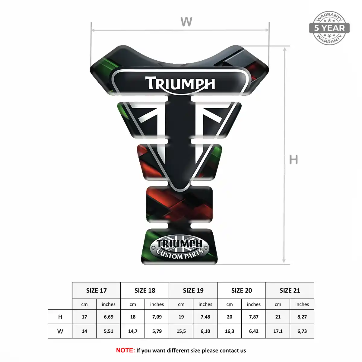 Triumph Tank Protector Pads Motorcycle Prestige Line