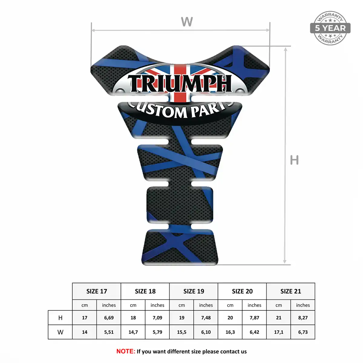 Triumph Tank Protector Pads Motorcycle Prime Quality