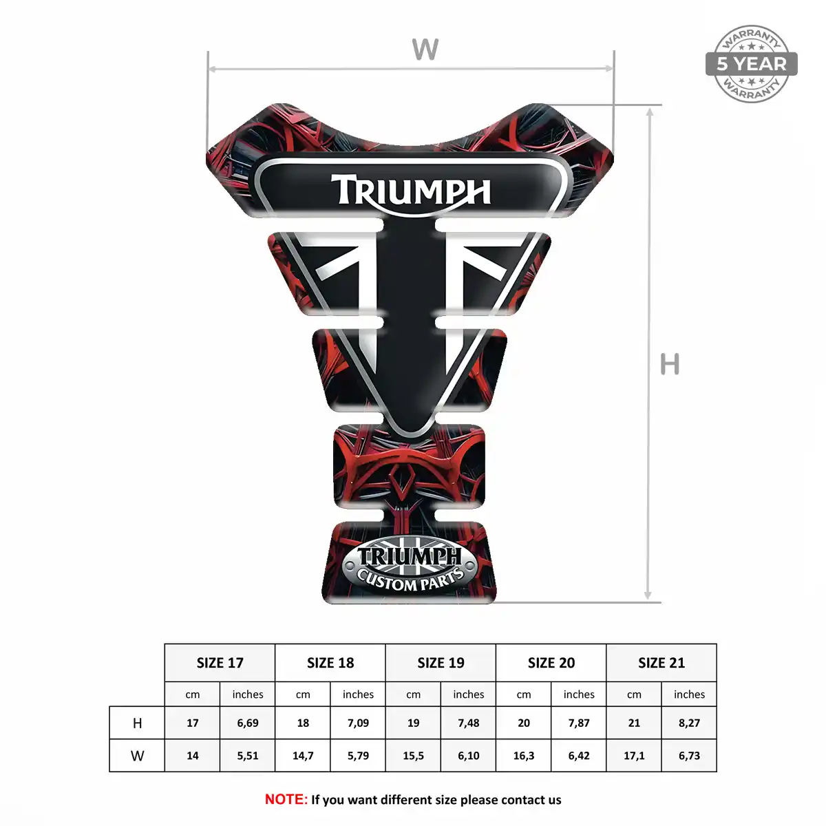 Triumph Tank Protector Pads Motorcycle Signature Grade