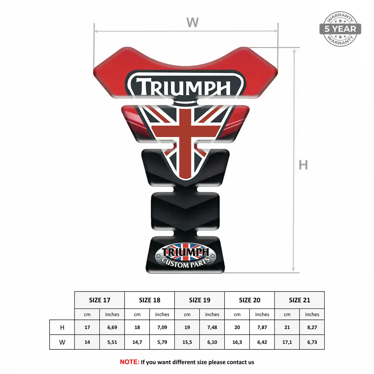 Triumph Tank Protector Pads Motorcycle Sleek Style