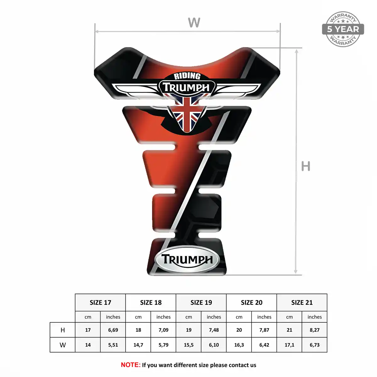 Triumph Tank Scratch Protector Elite Finish