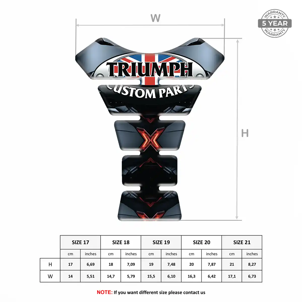 Triumph Tank Sticker Elite Finish
