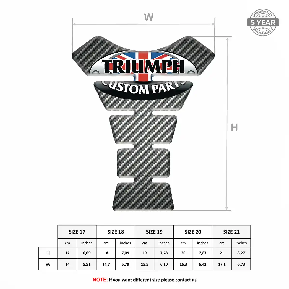 Triumph Tank Sticker Prestige Line