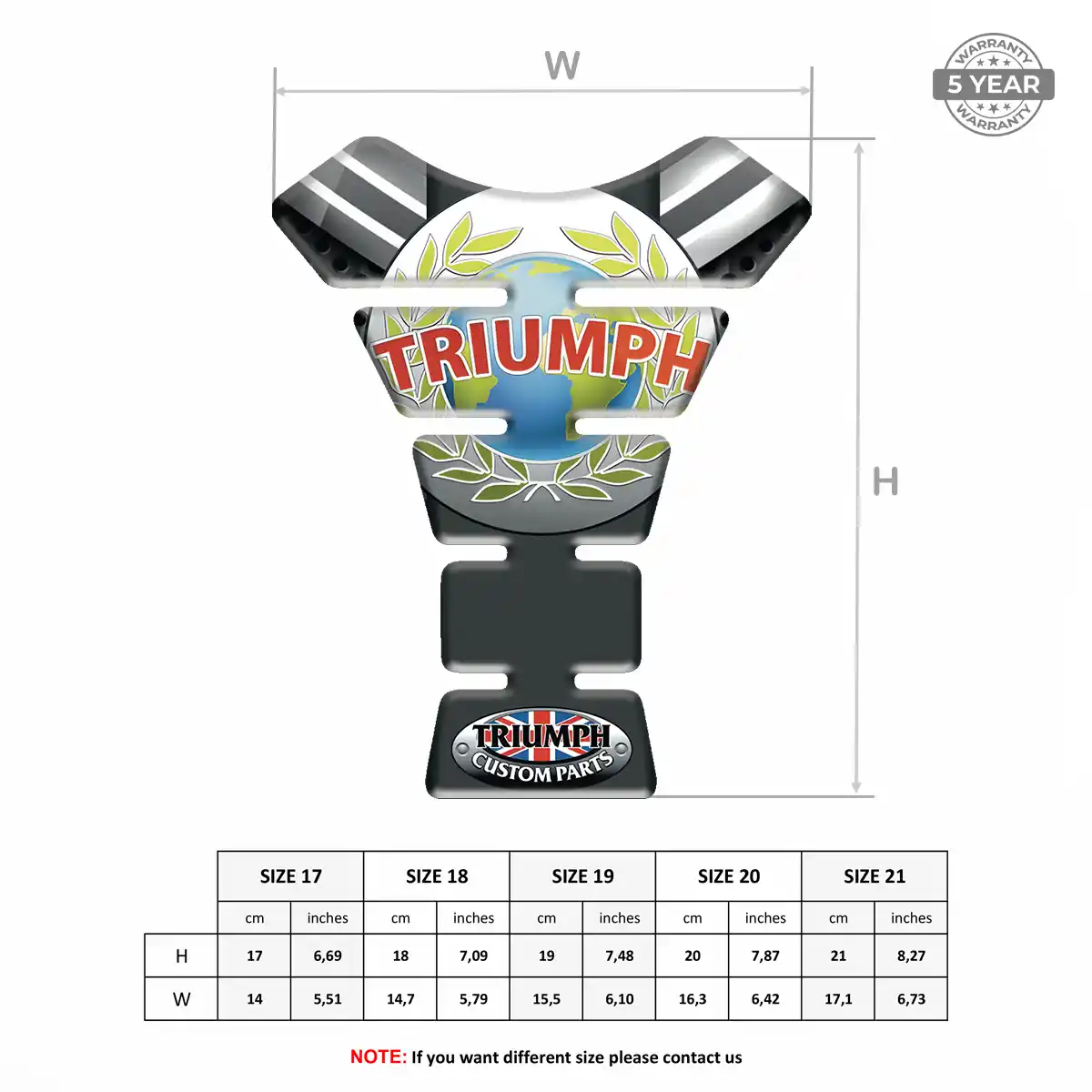 Triumph Tank Sticker Prime Quality