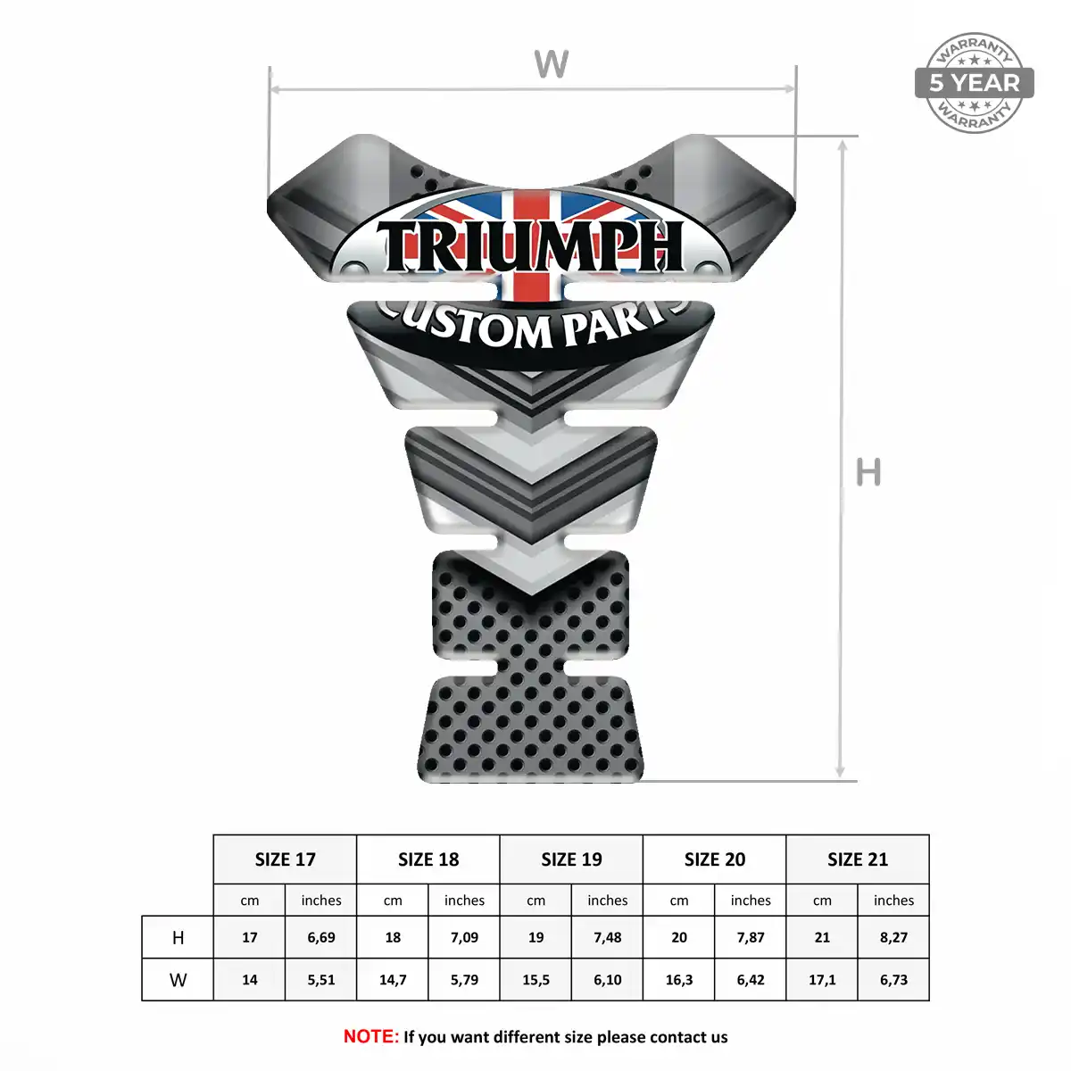 Triumph Tank Sticker Signature Grade