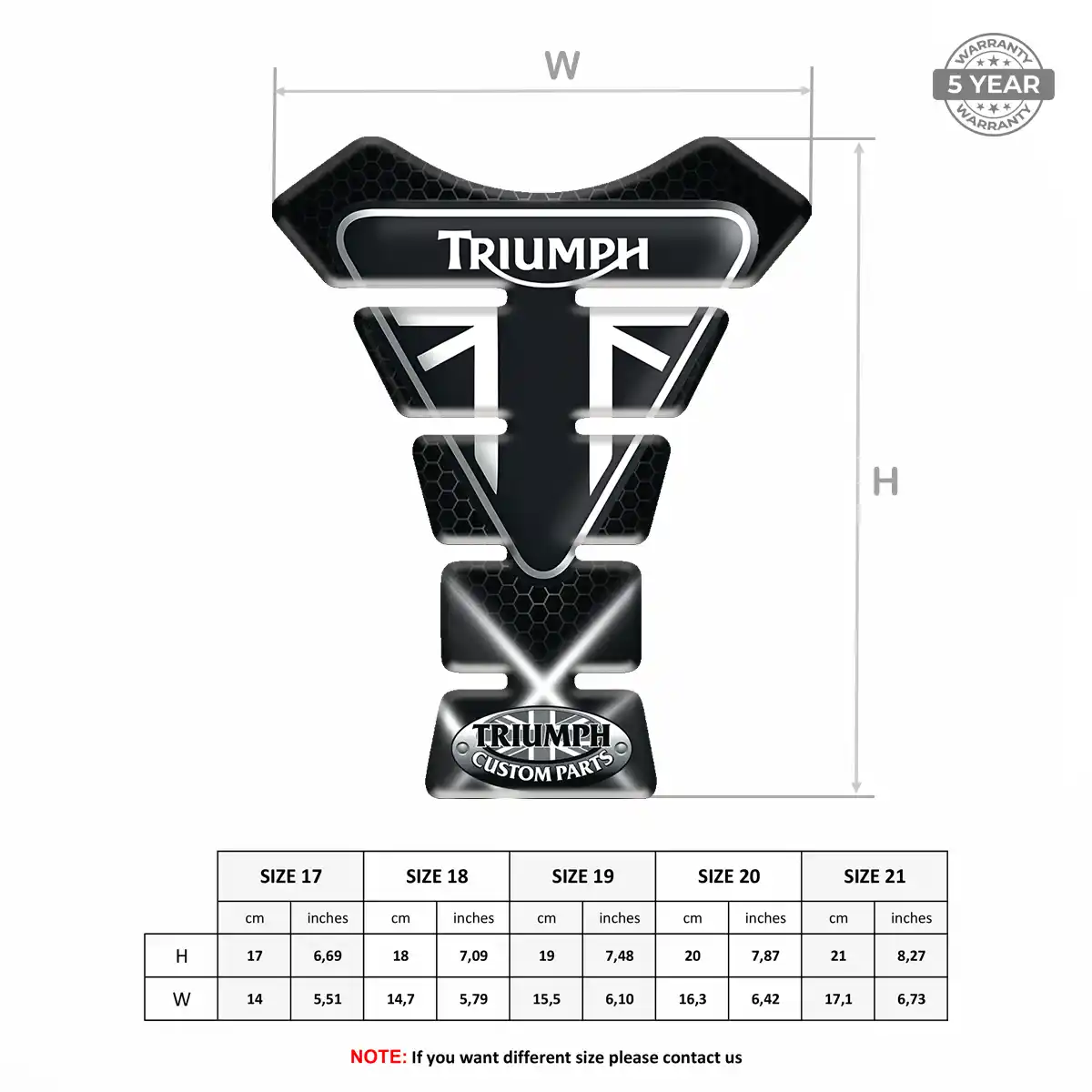 Triumph Tank Sticker Sleek Style