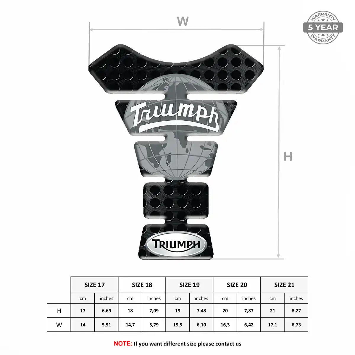 Triumph Tank Sticker Superior Craft