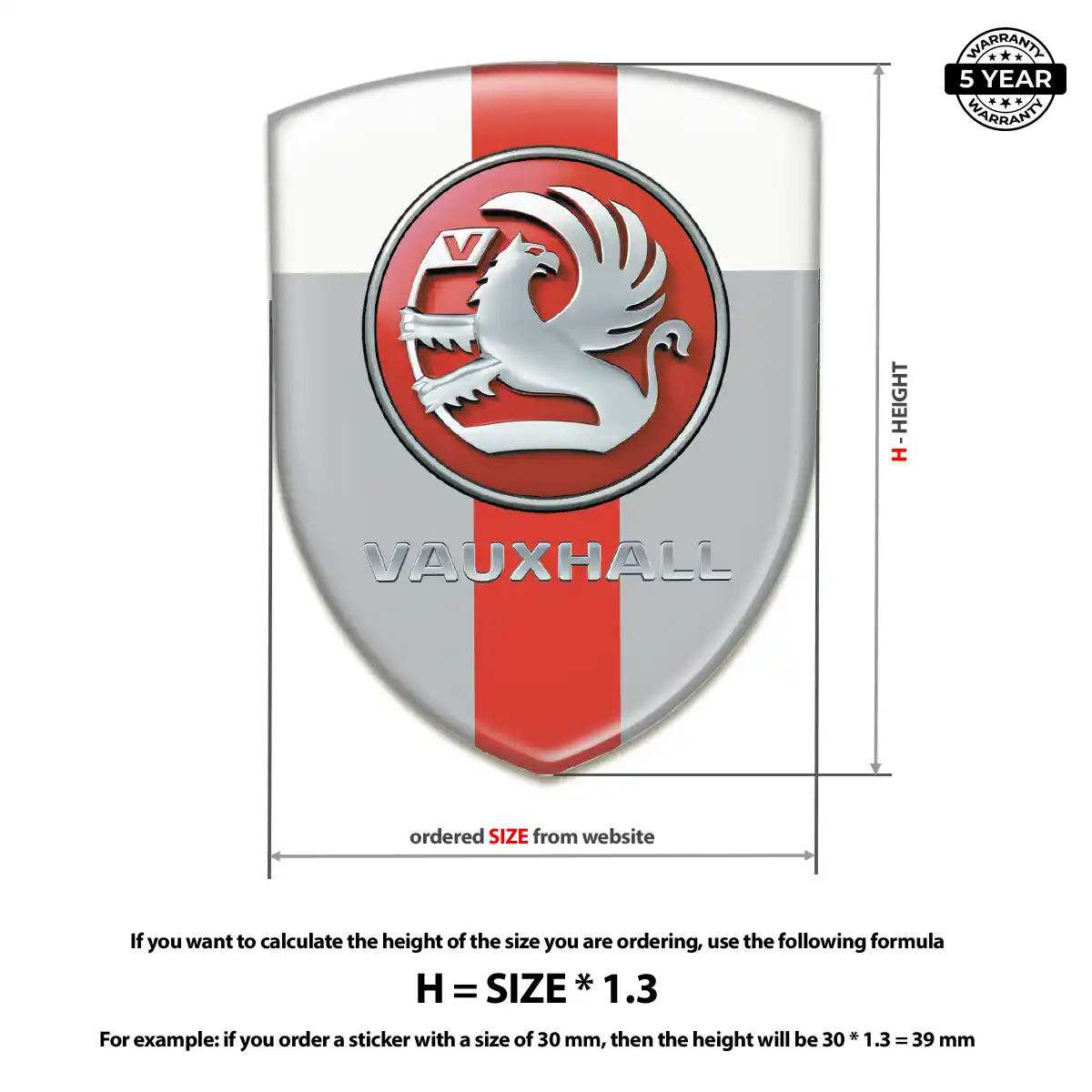 Vauxhall 3D Badge Sticker Elite Edition