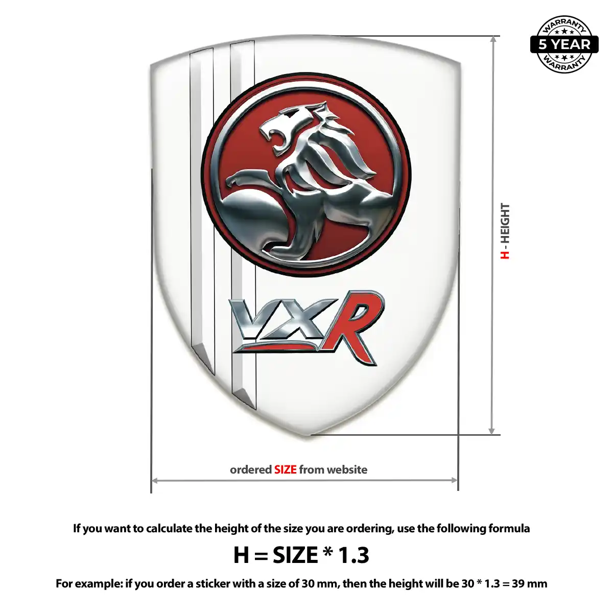 Vauxhall 3D Badge Sticker Noble Edition