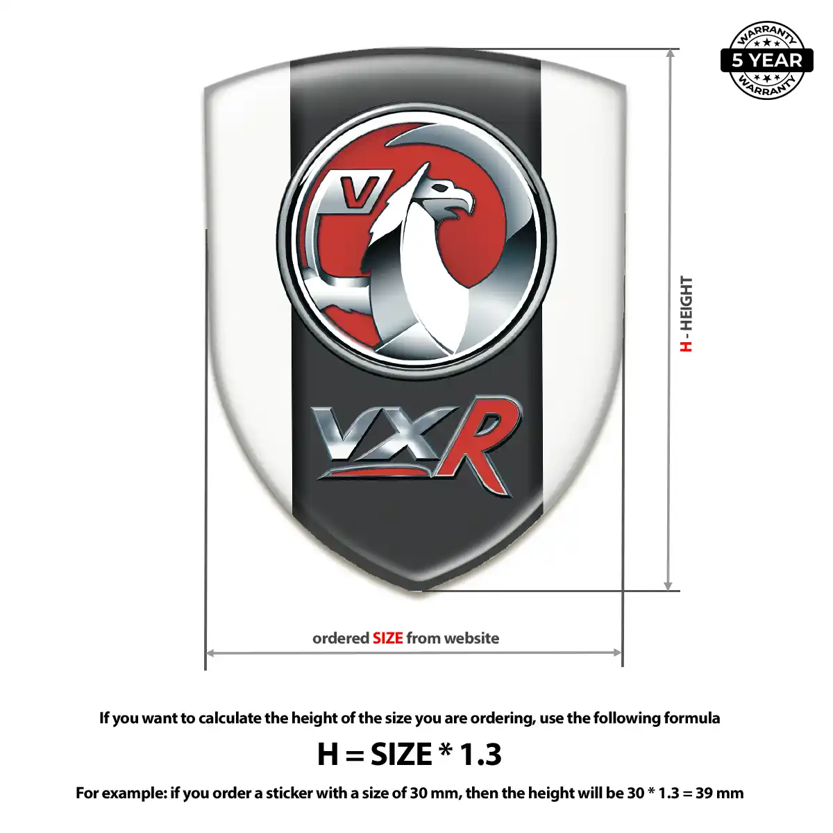 Vauxhall 3D Badge Sticker Sleek Style