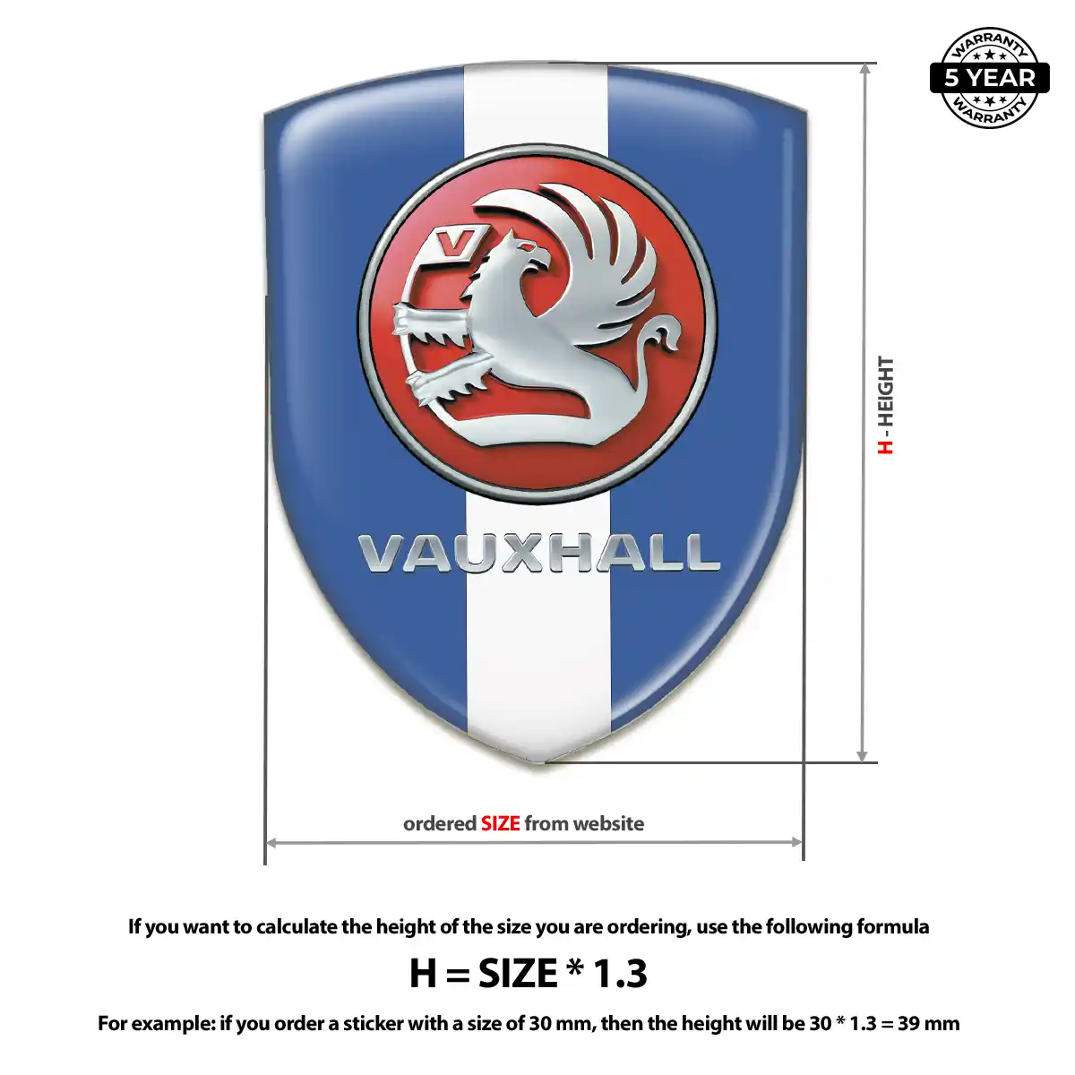 Vauxhall 3D Domed Sticker Deluxe Edition