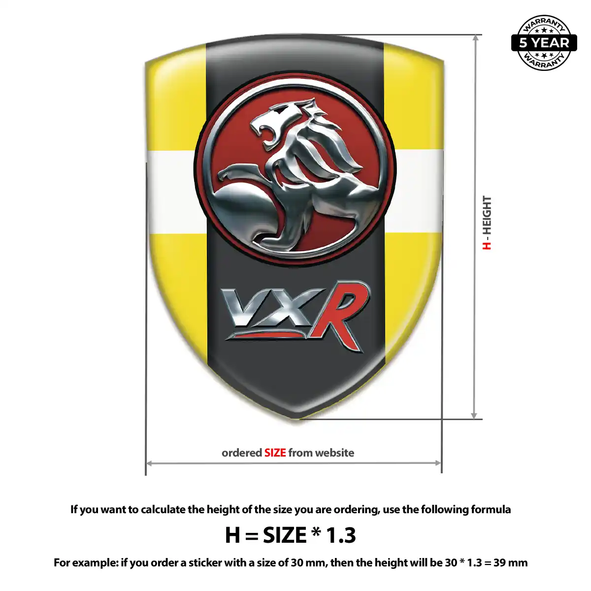 Vauxhall 3D Domed Sticker Elite Edition