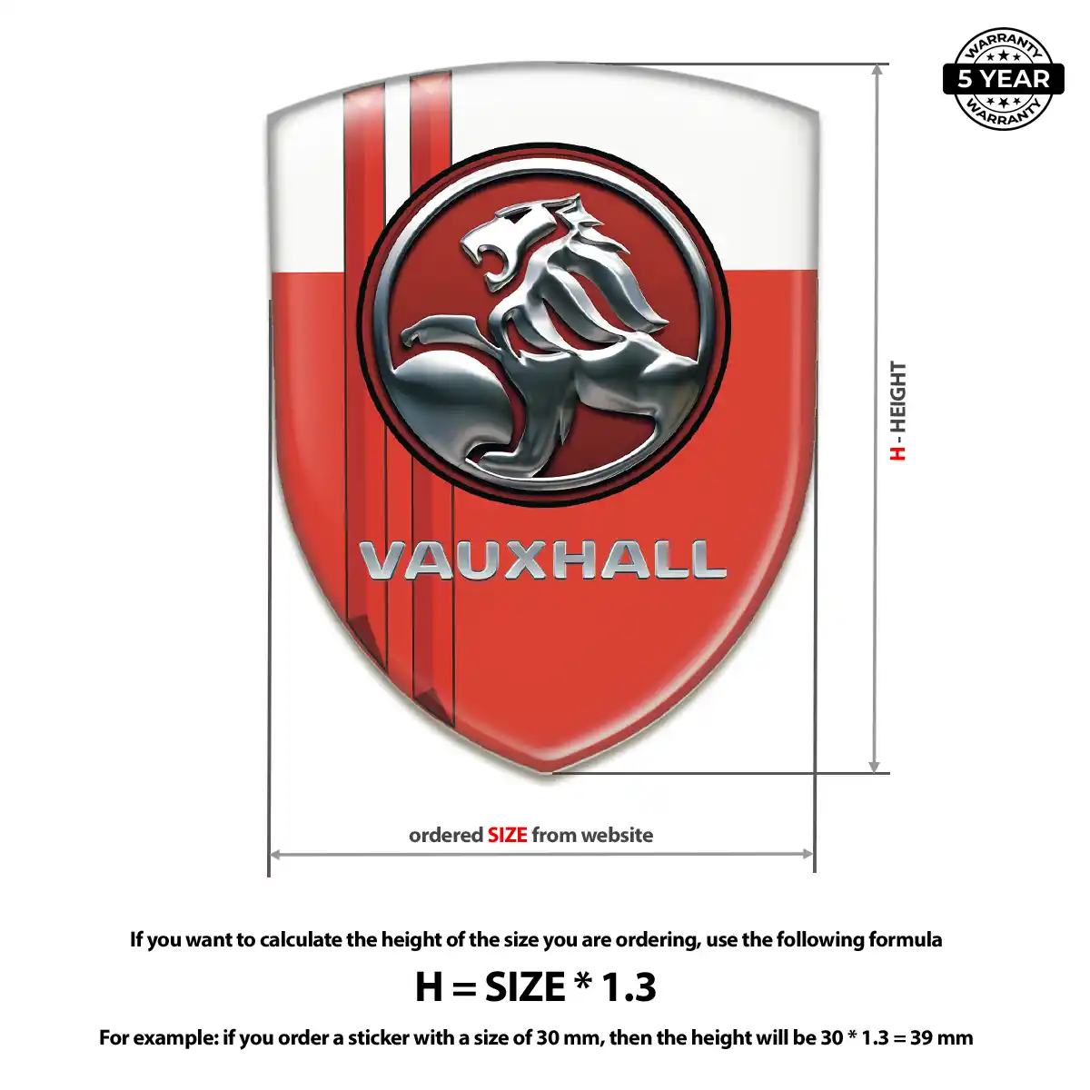 Vauxhall 3D Domed Sticker Exclusive Series