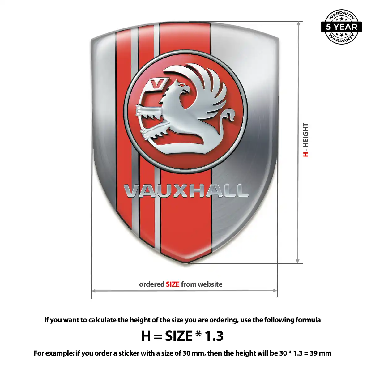 Vauxhall 3D Domed Sticker Noble Edition