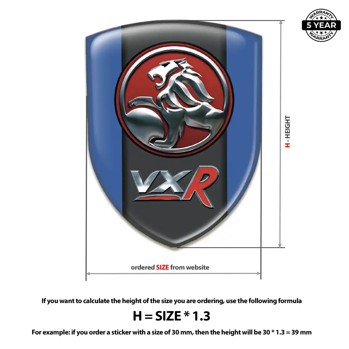 Vauxhall 3D Domed Sticker Opulent Line
