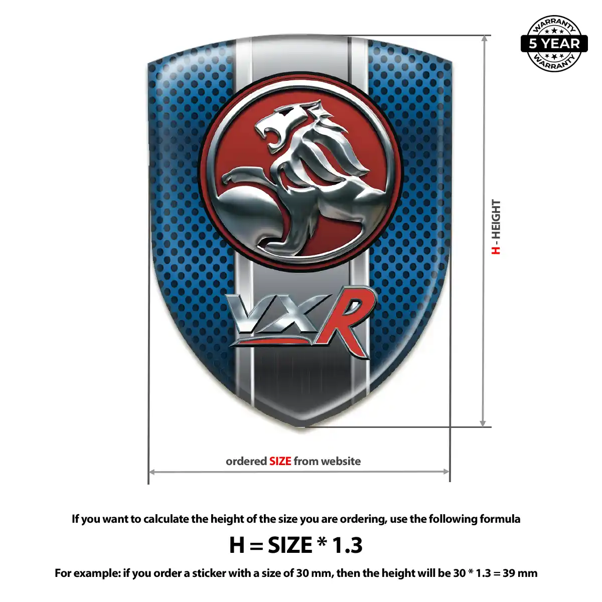 Vauxhall 3D Domed Sticker Prestige Line
