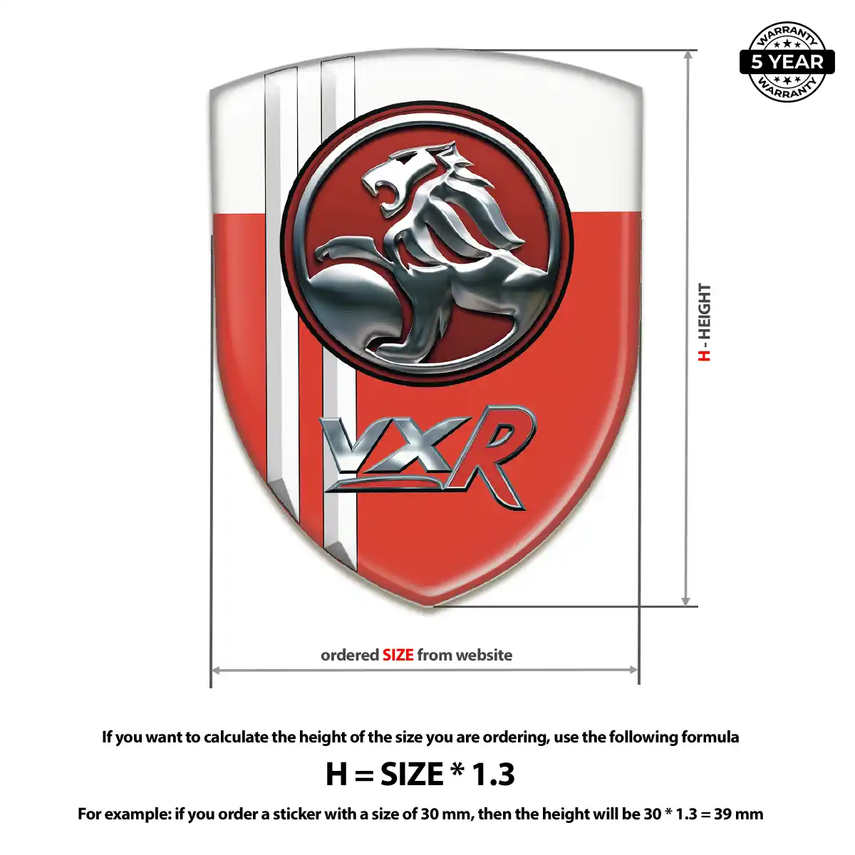Vauxhall 3D Domed Sticker Superior Craft