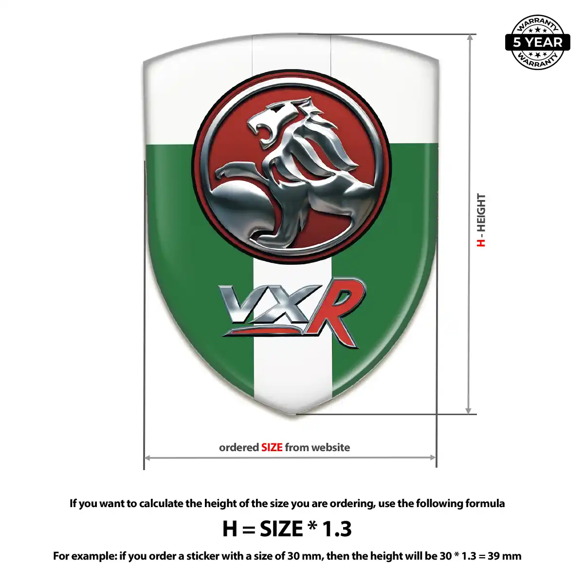 Vauxhall 3D Emblem Sticker Deluxe Edition